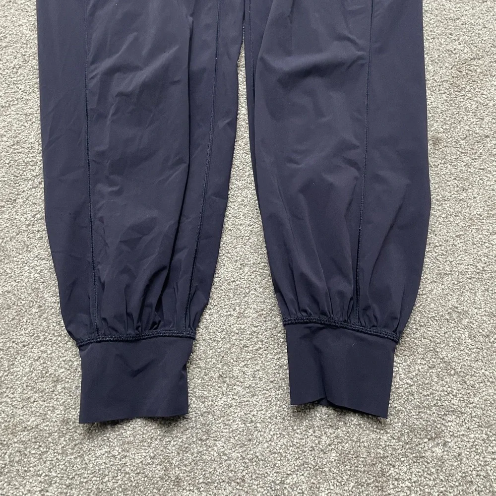 Lululemon Joggers Womens 8 Navy Sun Setter Tapered Cuffed Athletic Pants Yoga - Picture 2 of 10